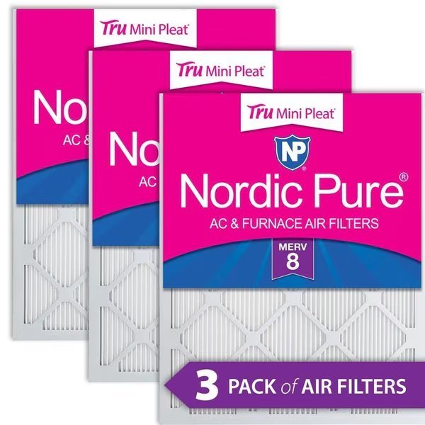 Replacement For NORDIC PURE 25X25X1M8MINIPLEAT3, Ilc, Mfr#: 25X25X1M8MINIPLEAT-3
